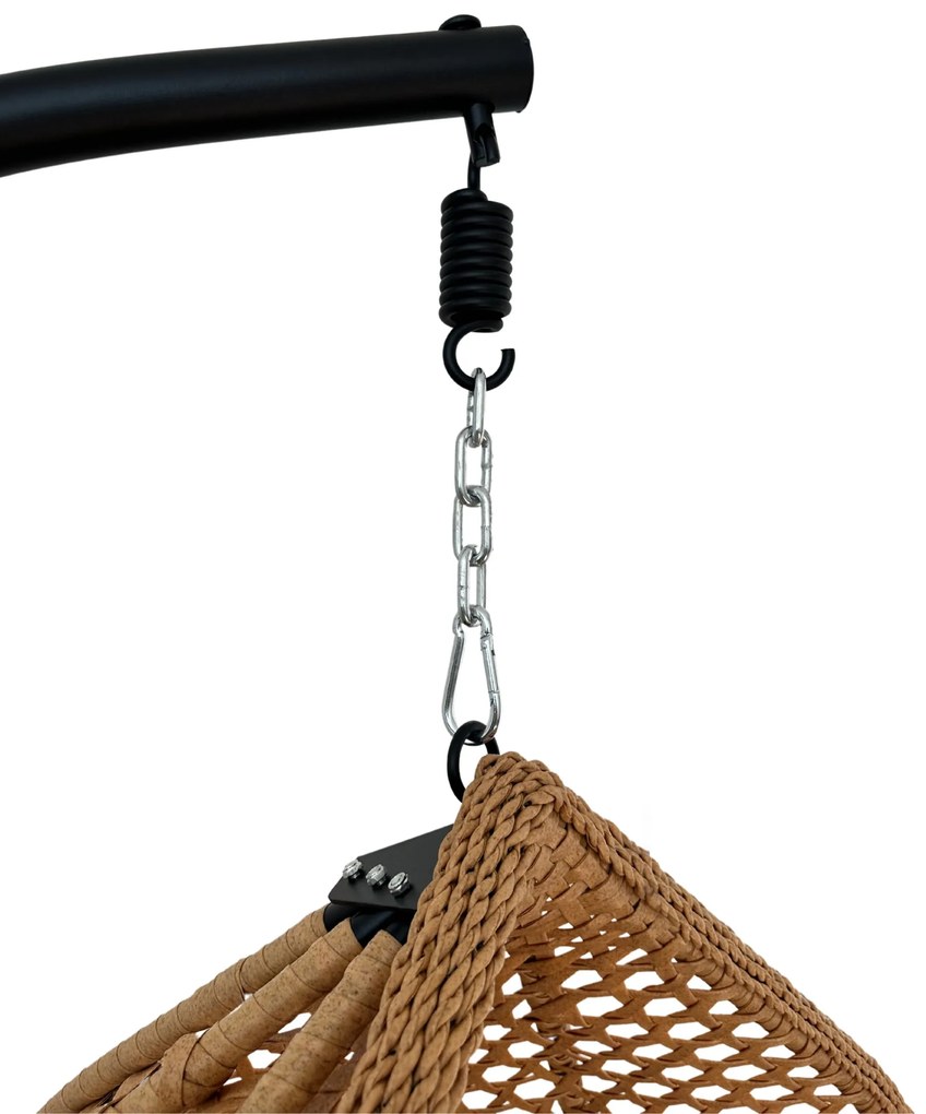 Skladacie závesné hojdacie kreslo Houseland Bliss XL béžové