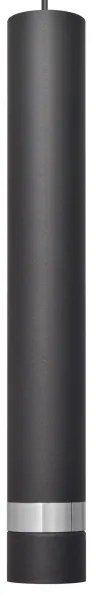 LED Luster na lanku TUBA 1xGU10/4,8W/230V čierna/chróm