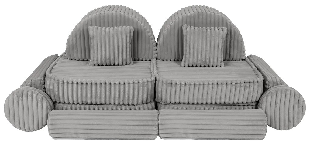 MeowBaby® Churros detská pohovka Max, Moon Dust Grey