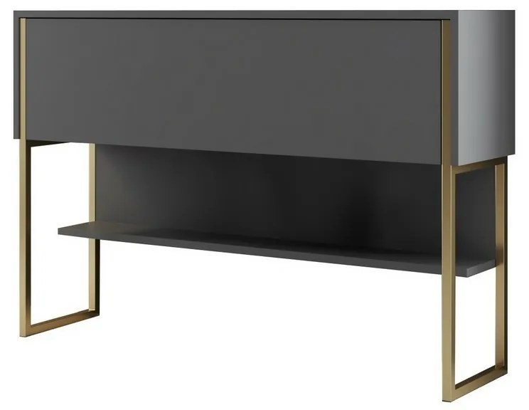 Komoda Luxe Anthracite and Gold