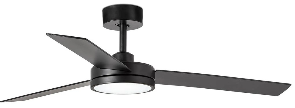 Stropný LED ventilátor Barth so svetlom, čierna