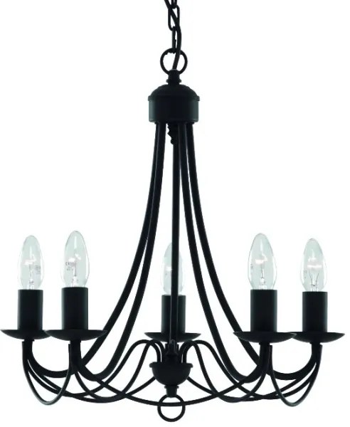 Searchlight 6345-5BK - Luster na reťazi MAYOPLE 5xE14/60W/230V