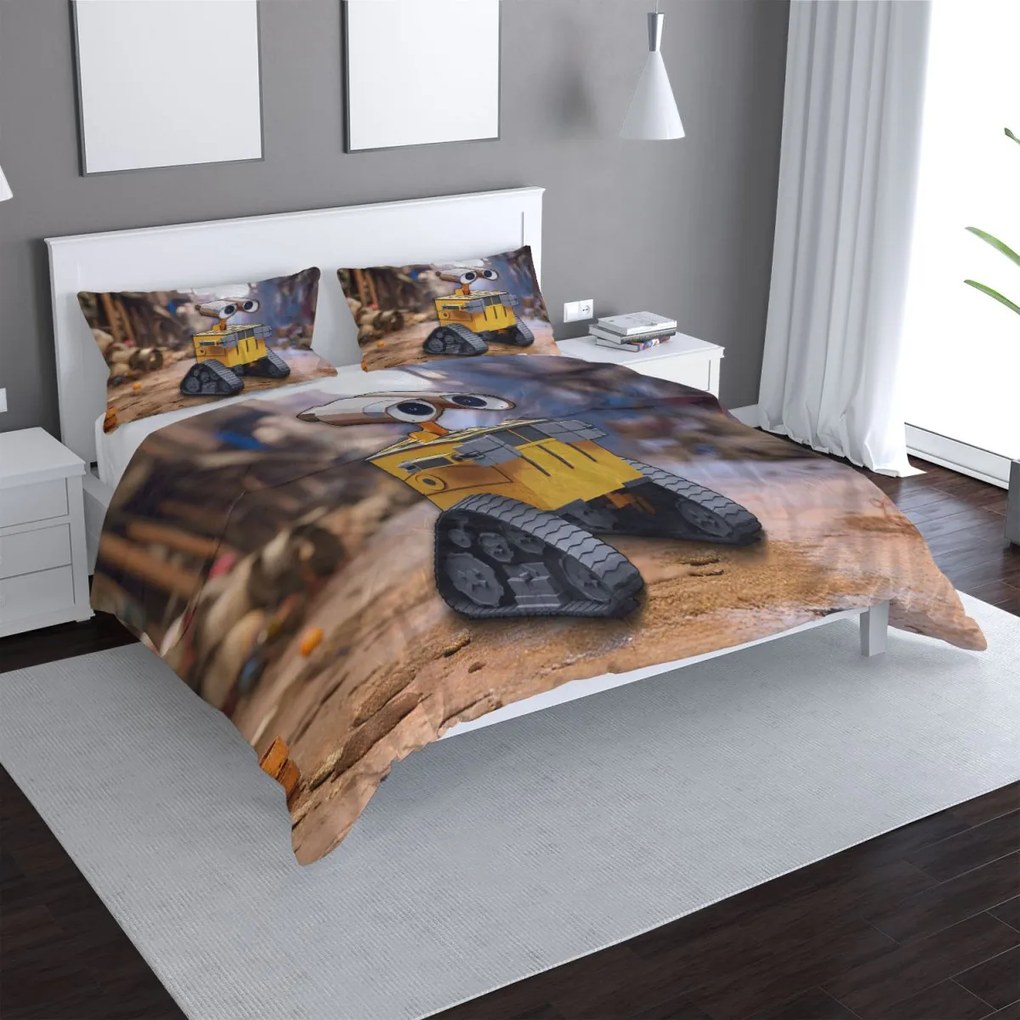 Sablio Obliečky Wall-E robot Mesto - 140x220 / 90x70