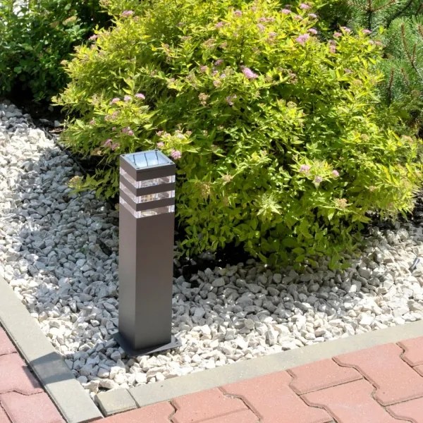 LED RGBW stmievateľné vonkajšie svietidlo TEKSAS 1xE27/9W/230V 44 cm IP44 antracit