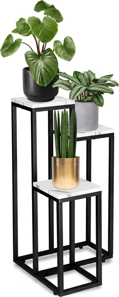 Stojan na květiny MUNIR černý/bílý