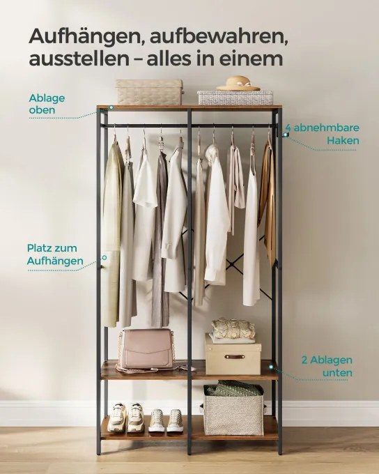 Otvorená šatníková skriňa RGR004B01