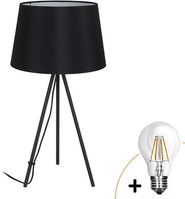 Stolná lampa, matná čierna, MILANO WA005-B