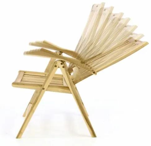 Záhradná skladacia stolička drevená DIVERO