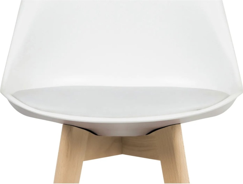 Sconto Barová stolička JULIETTE biela/buk