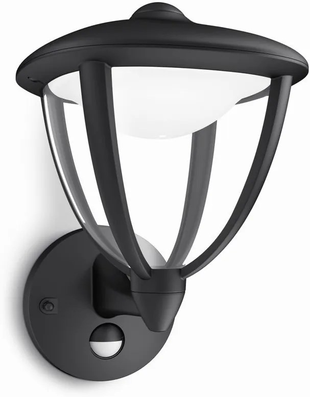 LED vonkajšie nástenné svietidlo s pohybovým čidlom Philips ROBIN 1x4,5W