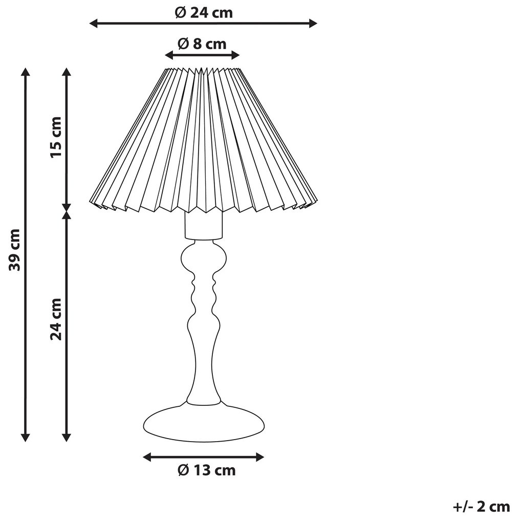 Drevená stolná lampa tmavé drevo COOKS Beliani