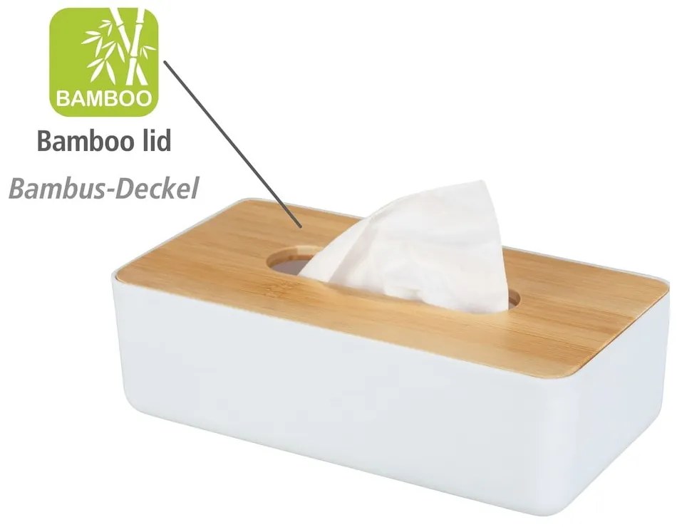Plastovo-bambusový box na vreckovky Rotello - Wenko