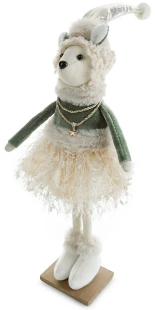 Vianočná dekorácia CHRISTMAS 246 krémová / mätová (2ks)