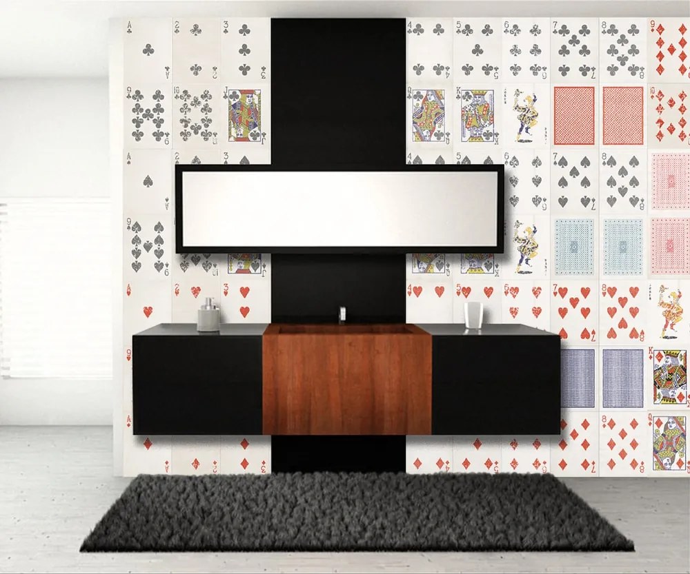 1Wall Kreatívna koláž na stenu 64 dielov 37,5 x 27,5cm Hracie karty