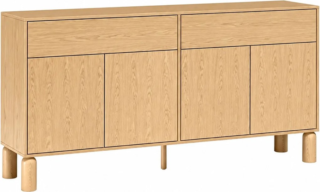 Dizajnová komoda CAJA dub bookmatch 180 cm