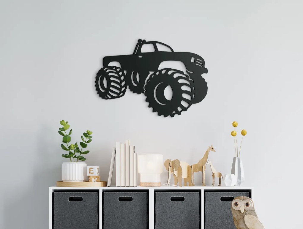 drevko Detská nálepka Terénne auto Rozmer obrazu: 31 x 44,5 cm, Farba dekorácie: Čierna