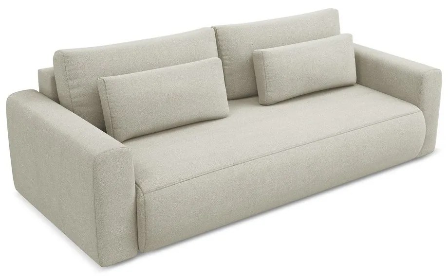 Béžová rozkladacia/s úložným priestorom pohovka 238 cm Kapua – Makamii