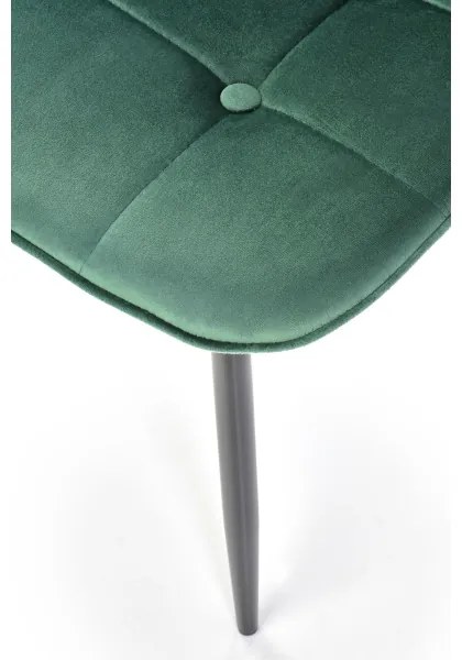 Jedálenská stolička KINDREL 1 ks tmavozelená