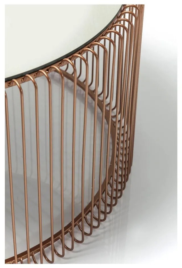 Okrúhle konferenčné stolíky v súprave 2 ks v medenej farbe ø 69,5 cm Wire Big – Kare Design