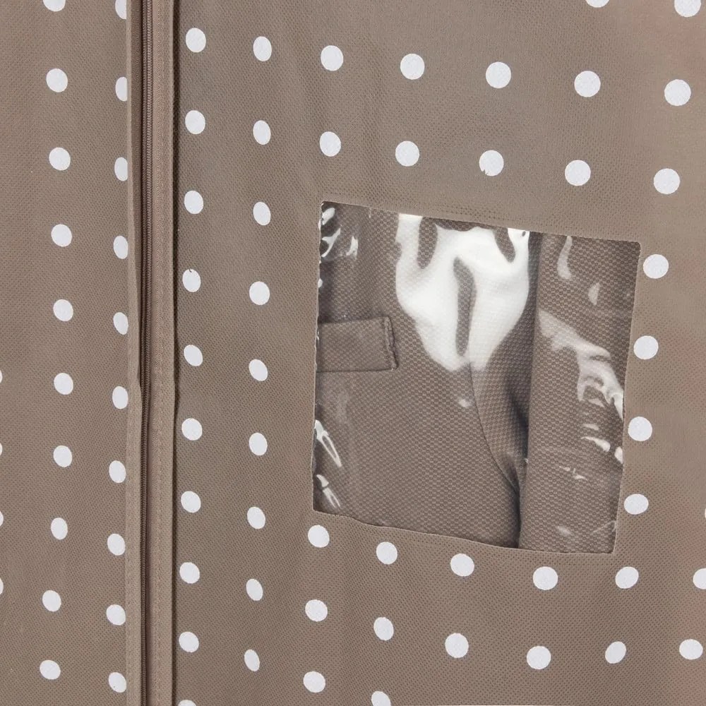 Béžový obal na šaty Compactor Dots, 100 cm