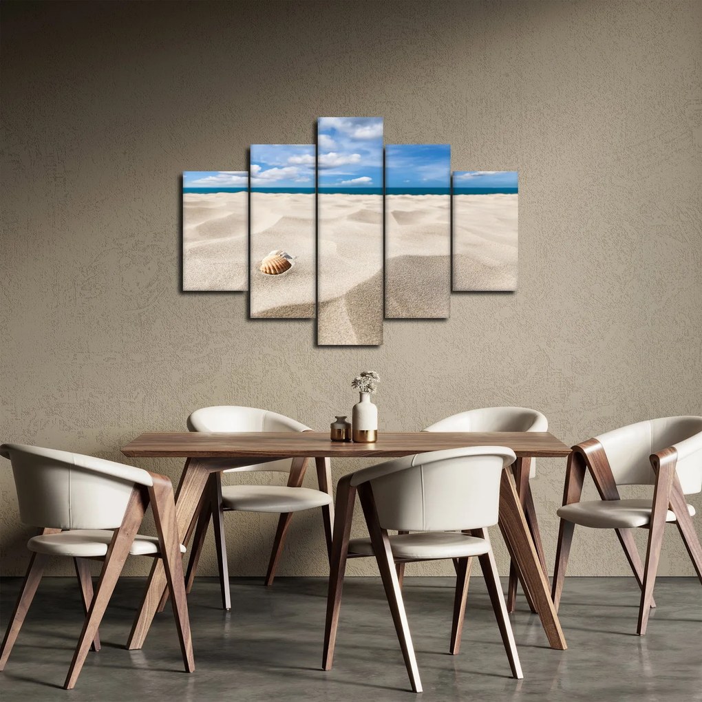 Obraz - Mušle na pláži (150x105 cm)