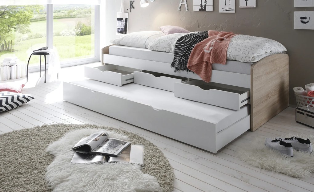 Sconto Posteľ s výsuvným lôžkom SENTIA