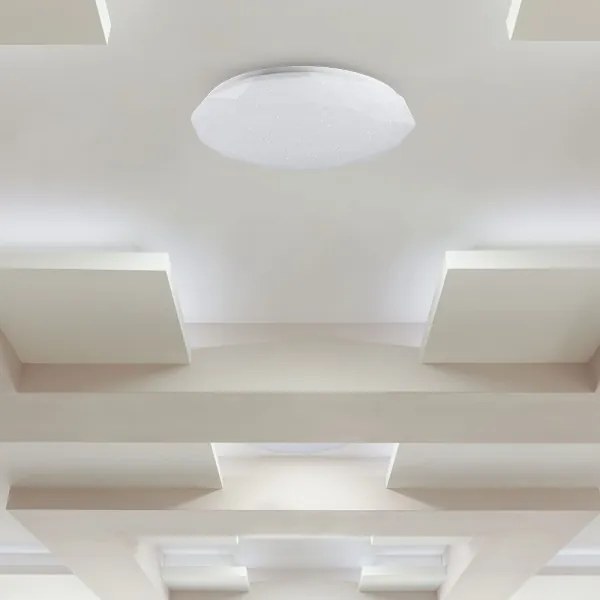 LED stmievateľné stropné svietidlo, 60 W, 230 V, farebná teplota 3000/4000/6500 K, s diaľkovým ovládačom