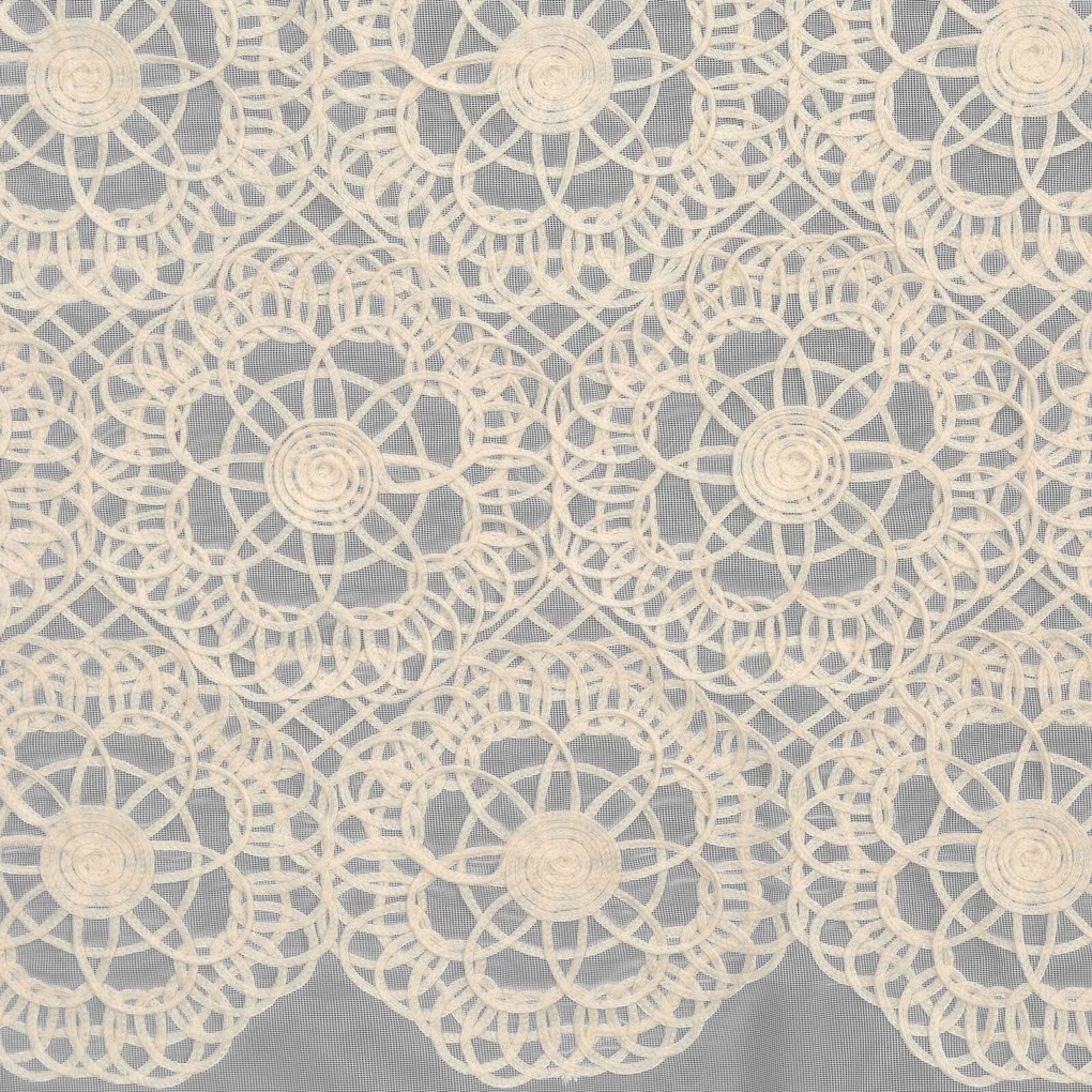 ZÁCLONA NA KRÚŽKOCH LIZA 140X250 CM BÉŽOVÁ