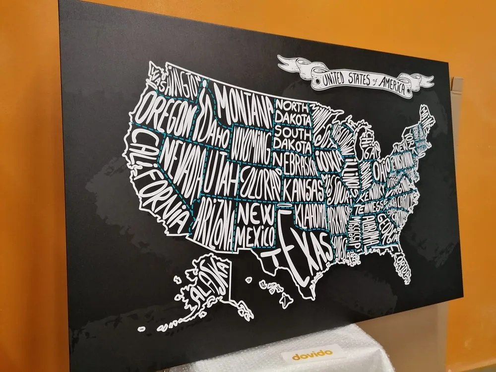 Obraz moderná mapa USA Varianta: 120x80
