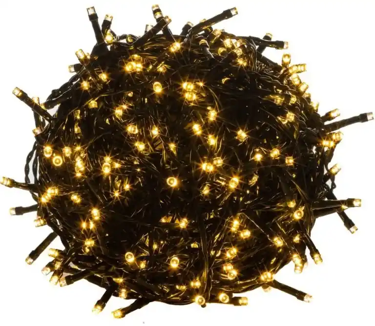 VOLTRONIC Vianočná LED reťaz 10 m, teplá biela, zelený kábel | BIANO