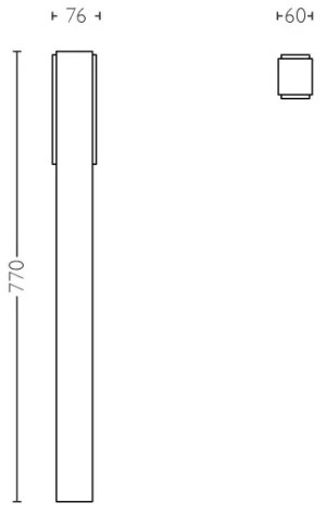 Philips 16489/93/P0 - LED Vonkajšia lampa STRATOSPHERE 2xLED/4,5W/230V IP44