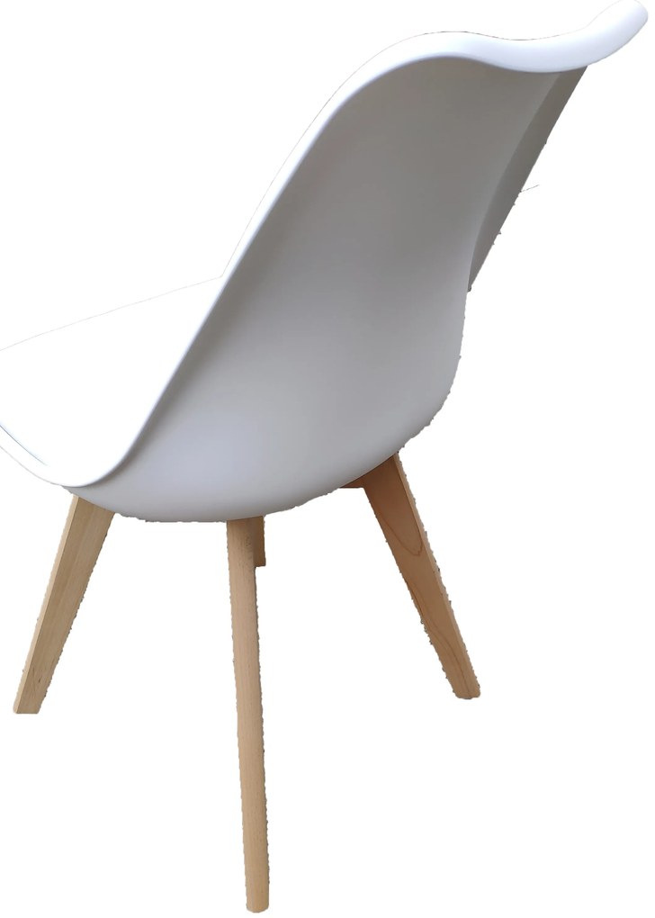 Bestent Jedálenské stoličky 4ks biele škandinávsky štýl Basic