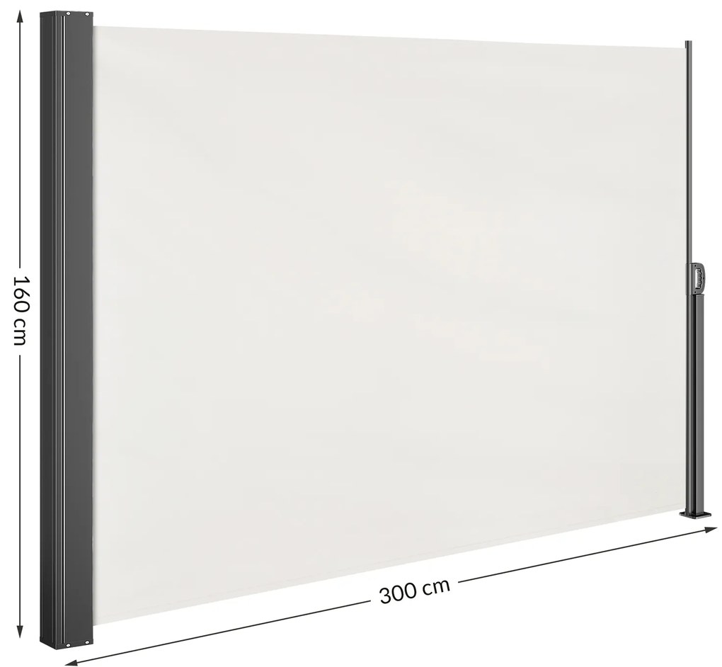 InternetovaZahrada Bočná markíza Nosara 160x300 cm - krémová