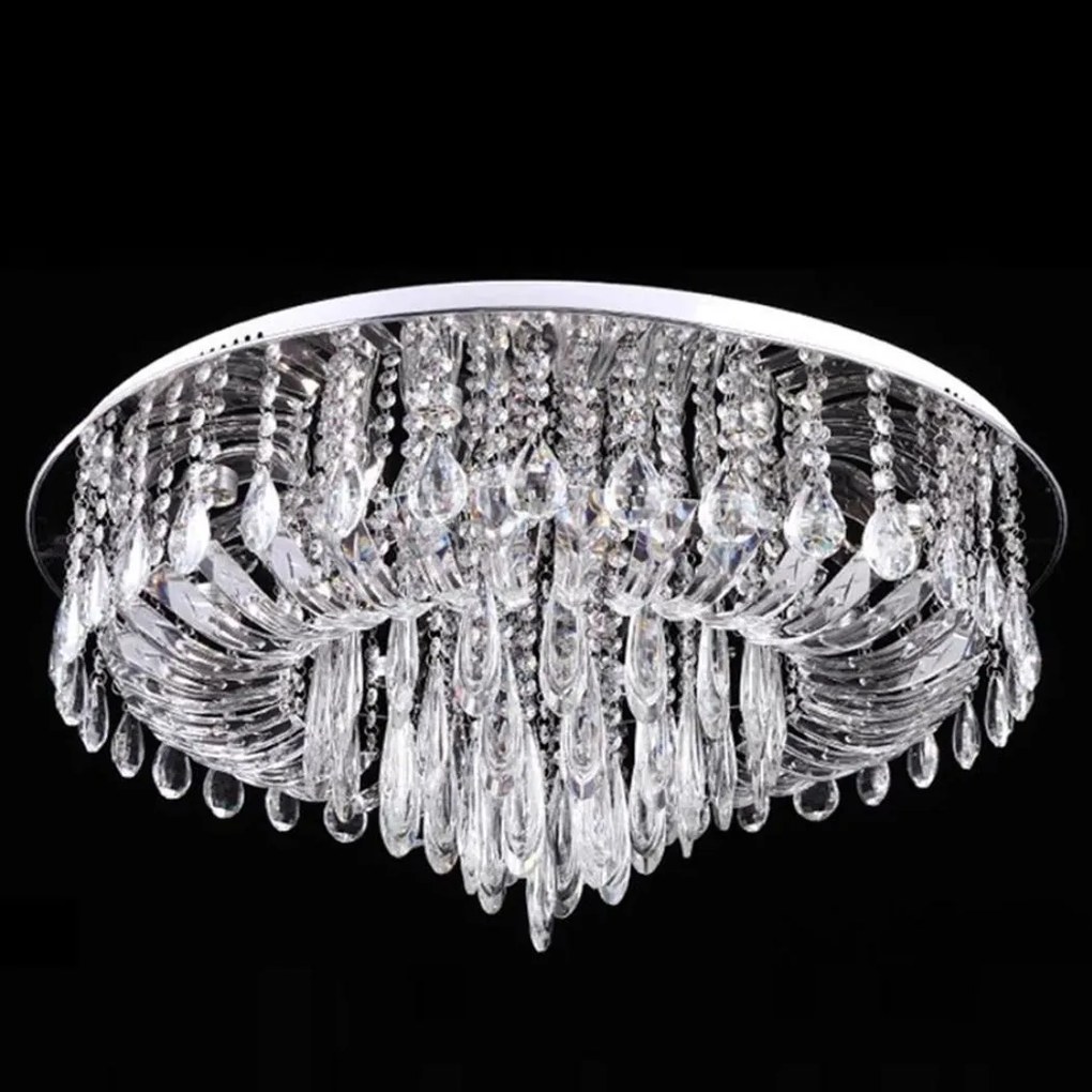 Toolight - Krištáľové stropné svietidlo 9xG9 25W APP781-9C, chrómová, OSW-05099