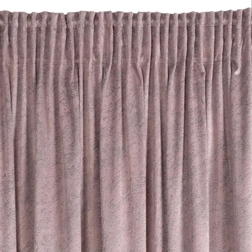 Zatemňovací zamatový záves s potlačou imitujúcou mramor - ružový Šírka: 140 cm | Dĺžka: 270 cm