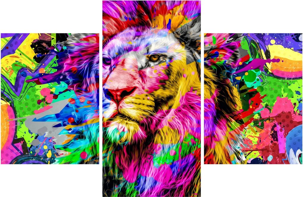 Obraz - 3D obraz leva (90x60 cm)