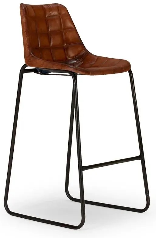 furniture-nabytek.cz - Lakovaný traktorový barový stůl s barovými židlemi Kerala, kov, červená – 122×88×110 cm