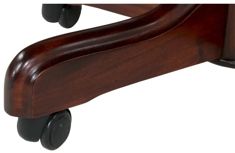 furniture-nabytek.cz - Masívne kancelárske kreslo Cambridge z pravej kože, mahagónové, lakované, zelené