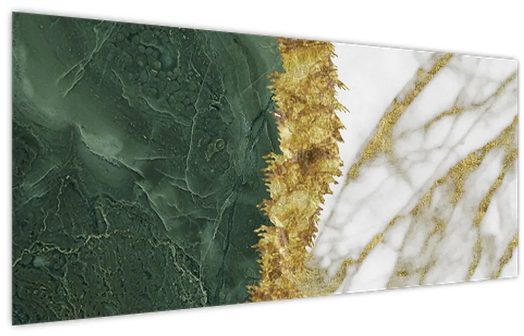 Obraz - Zelený mramor N⁰1 (120x50 cm)