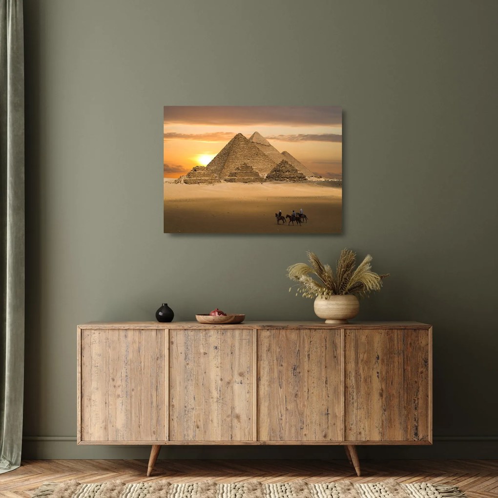 Sklenený obraz - Pyramídy (70x50 cm)