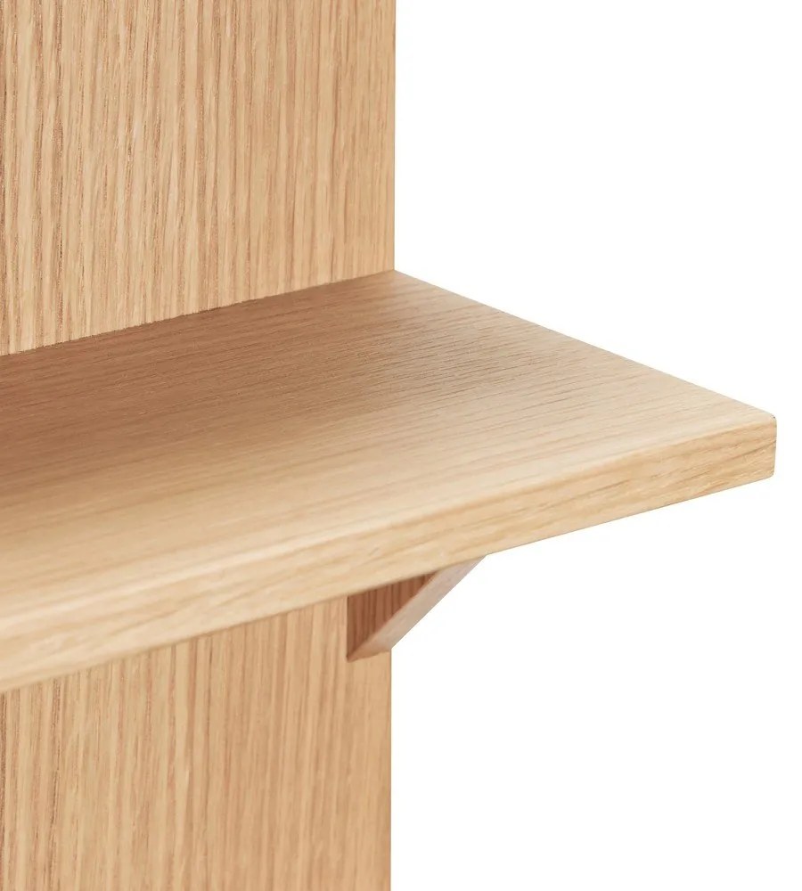 Poschodová polica v dekore duba v prírodnej farbe 40 cm Straight – Hübsch