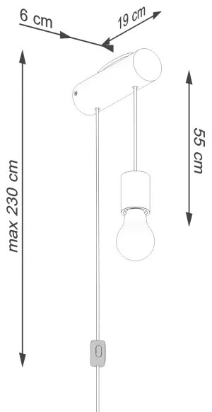 Sollux SL.1644 - Nástenná lampa NIMBI 1xE27/15W/230V buk