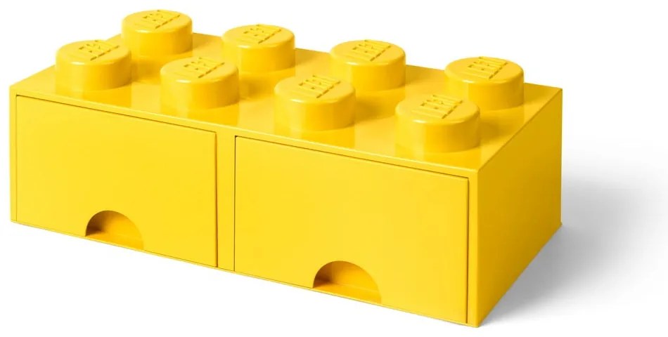 Žltý úložný box s dvoma zásuvkami LEGO®