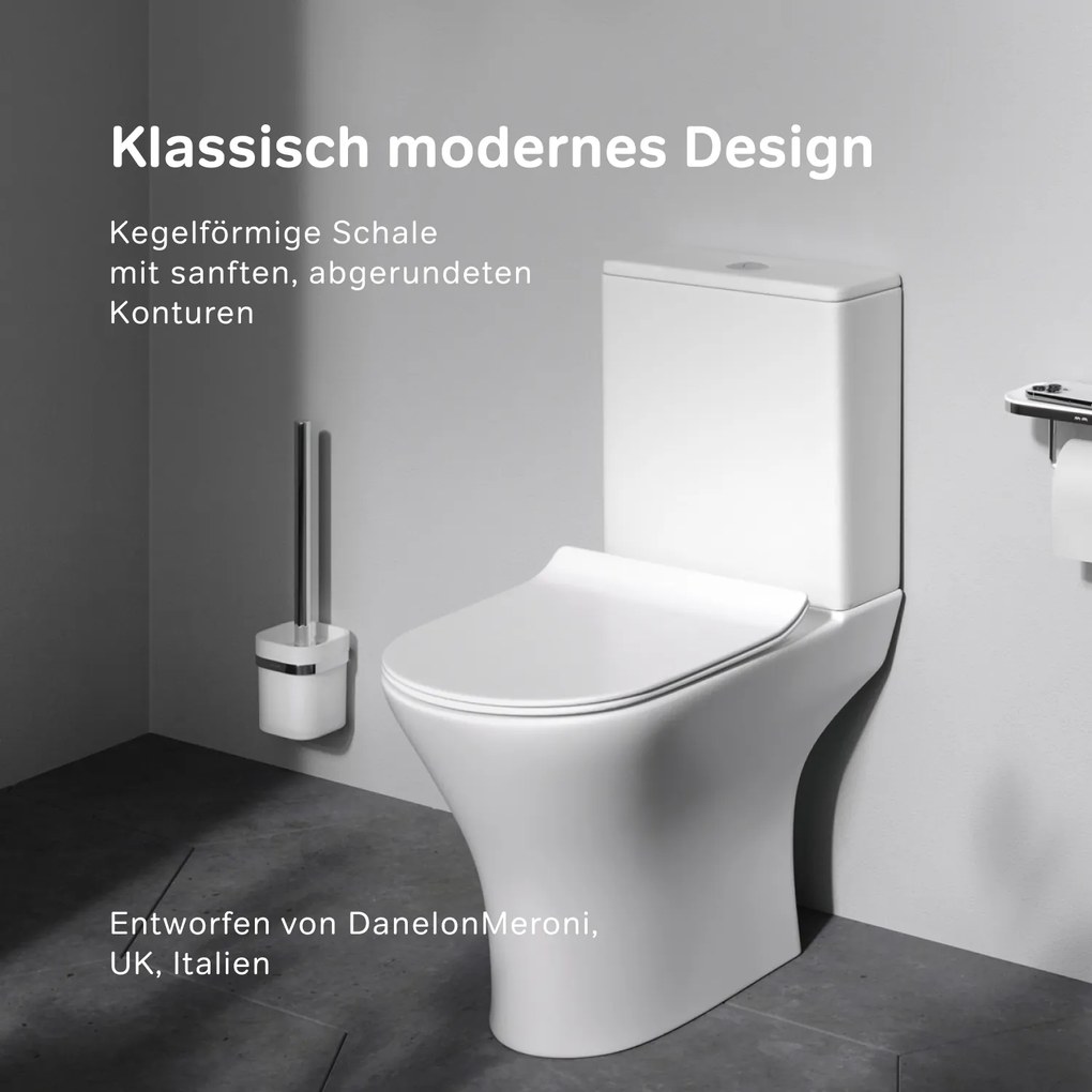 Podlahové WC AM.PM Flash CNA8600PSC bezokrajové, so sedadlom Microlift, biele