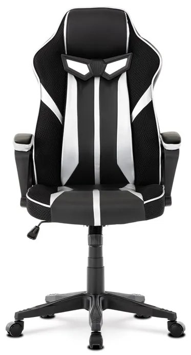 BONTEC Herné kreslo, hojdací mechanizmus, strieborná ekokoža, KA-Y341 SIL Farba: Strieborná