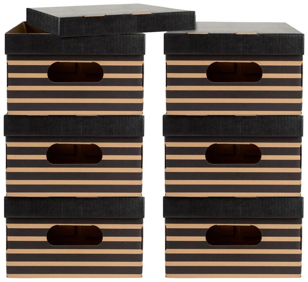 MELINERA® Skladací úložný box, 6 kusov (čierna), čierna (100326844) | BIANO