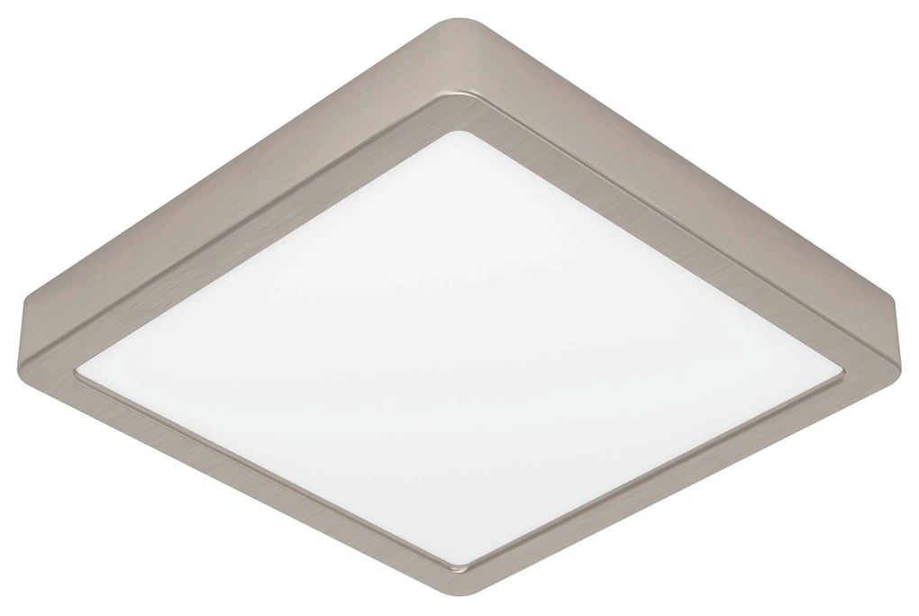 EGLO LED stropné stmievateľné osvetlenie FUEVA 5, 17W, teplá biela, 21x21cm, hranaté, strieborné