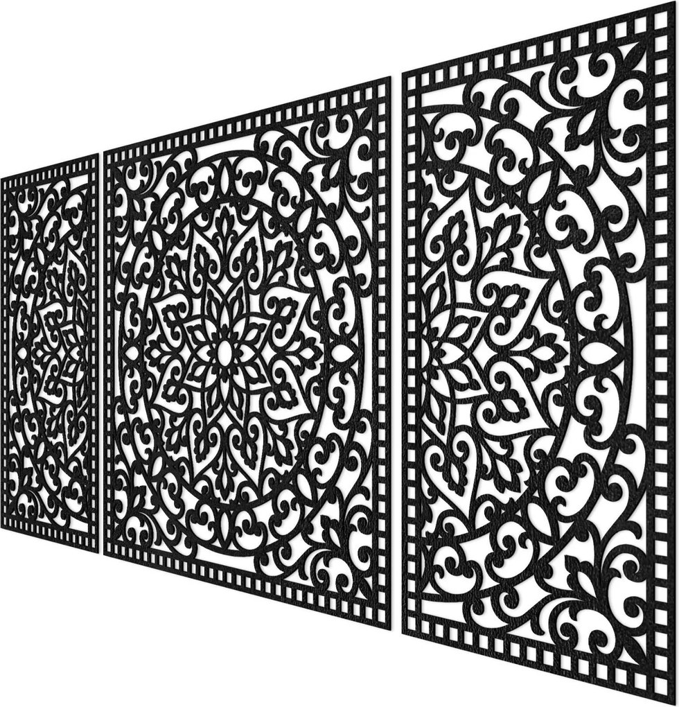 Drevená nástenná dekorácia Mandala | FLORIA: HDF - Javor 105 x 50 cm 4713-112978 HDF0514-B