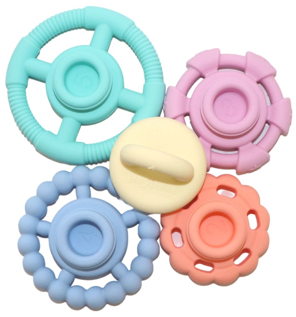 Skladacia pyramída s hryzadielkami, pastelová