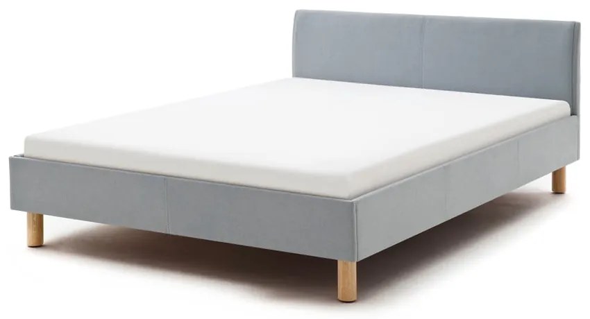 Modrosivá čalúnená jednolôžková posteľ 120x200 cm Lena – Meise Möbel